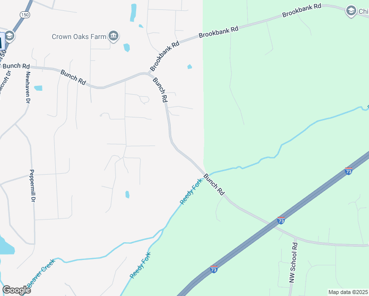 map of restaurants, bars, coffee shops, grocery stores, and more near 5500 Bunch Road in Summerfield