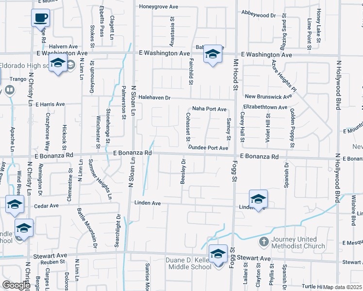 map of restaurants, bars, coffee shops, grocery stores, and more near 860 River Point Drive in Las Vegas