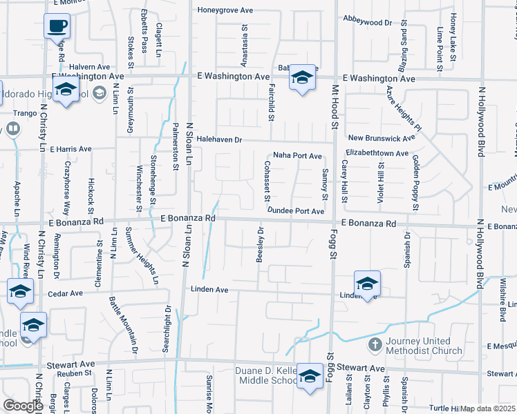 map of restaurants, bars, coffee shops, grocery stores, and more near 860 River Point Drive in Las Vegas