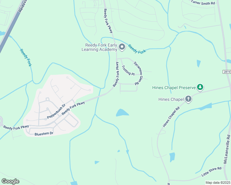 map of restaurants, bars, coffee shops, grocery stores, and more near 4366 Reedy Fork Parkway in Greensboro