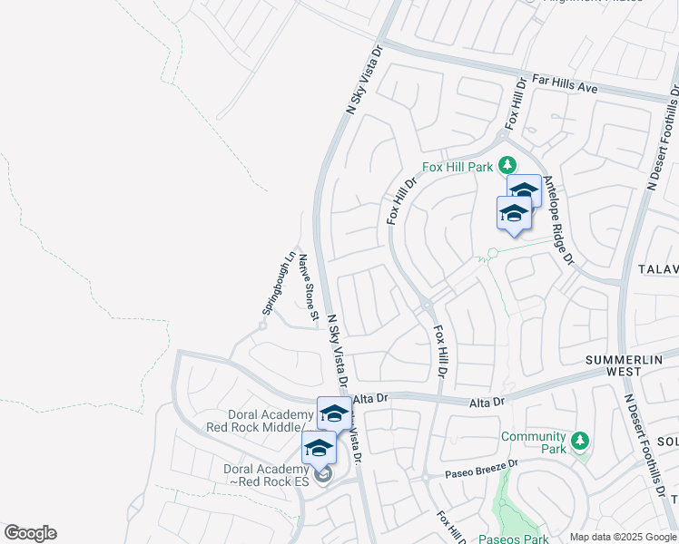 map of restaurants, bars, coffee shops, grocery stores, and more near 351 Rezzo Street in Las Vegas