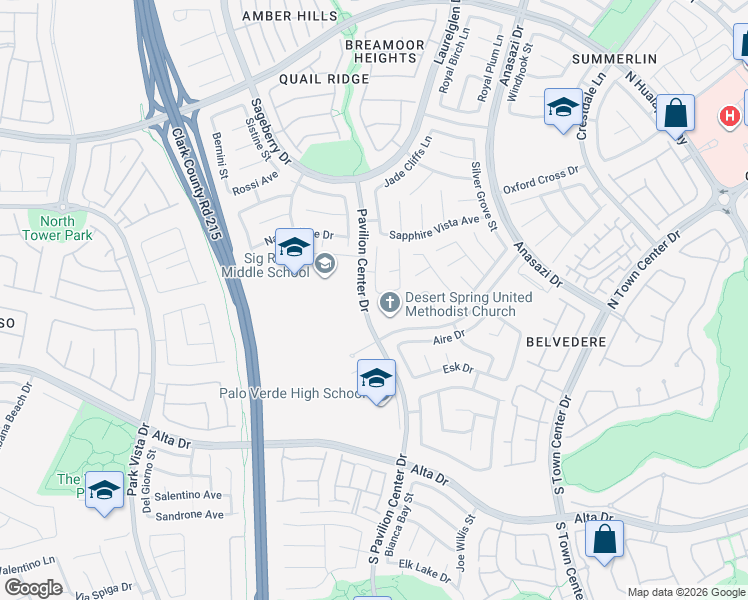 map of restaurants, bars, coffee shops, grocery stores, and more near 10833 Armitage Avenue in Las Vegas