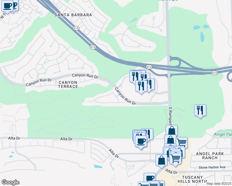 map of restaurants, bars, coffee shops, grocery stores, and more near 128 Los Cabos Drive in Las Vegas