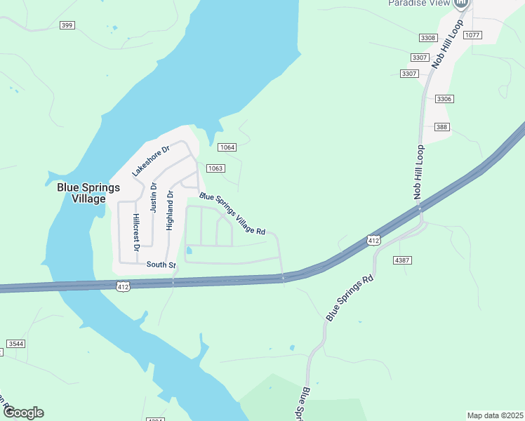 map of restaurants, bars, coffee shops, grocery stores, and more near 20696 Blue Springs Village Road in Springdale