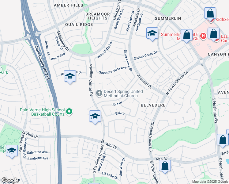 map of restaurants, bars, coffee shops, grocery stores, and more near 112 Clybourn Court in Las Vegas