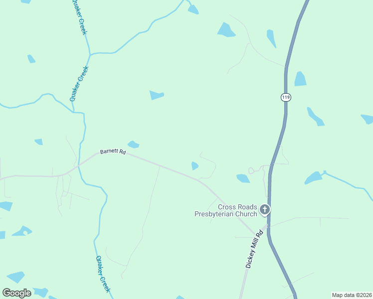 map of restaurants, bars, coffee shops, grocery stores, and more near 3610 Barnett Road in Mebane