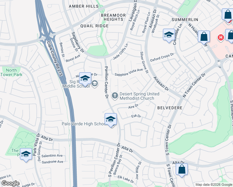 map of restaurants, bars, coffee shops, grocery stores, and more near 10808 Armitage Avenue in Las Vegas