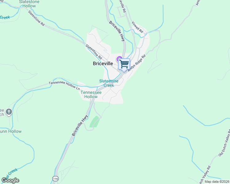 map of restaurants, bars, coffee shops, grocery stores, and more near 115 Peacock Lane in Briceville