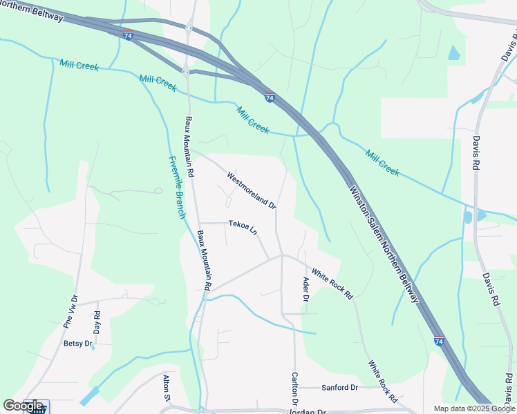 map of restaurants, bars, coffee shops, grocery stores, and more near 4830 Westmoreland Drive in Winston-Salem