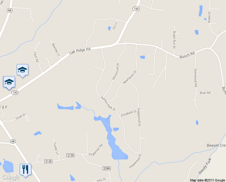 map of restaurants, bars, coffee shops, grocery stores, and more near 7892 Newhaven Dr in Oak Ridge