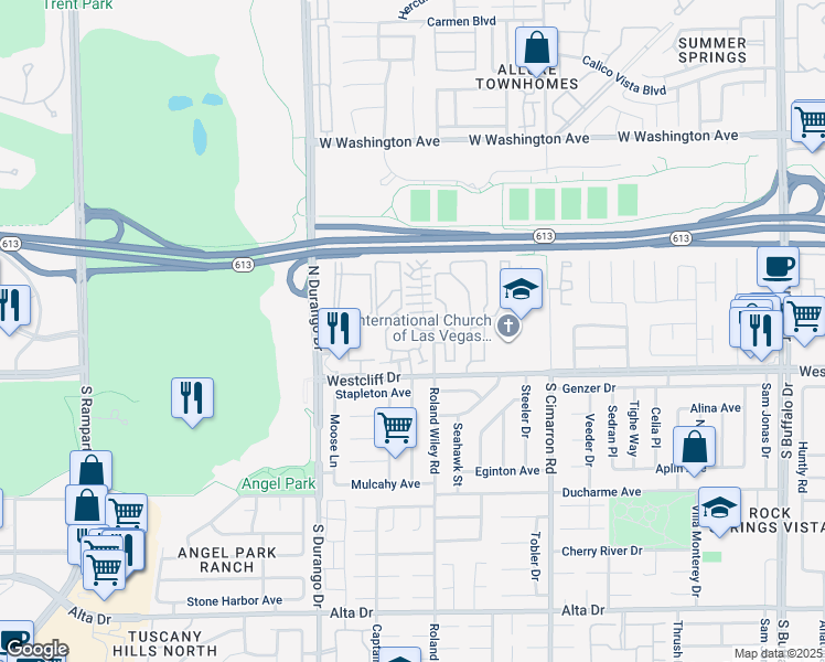 map of restaurants, bars, coffee shops, grocery stores, and more near 8305 Cherry Glaze in Las Vegas