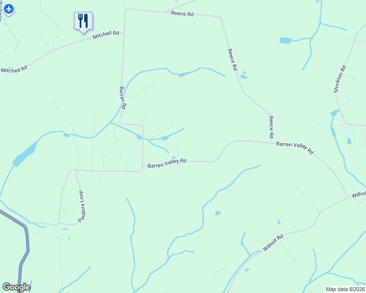 map of restaurants, bars, coffee shops, grocery stores, and more near 1005 Barren Valley Road in Chuckey