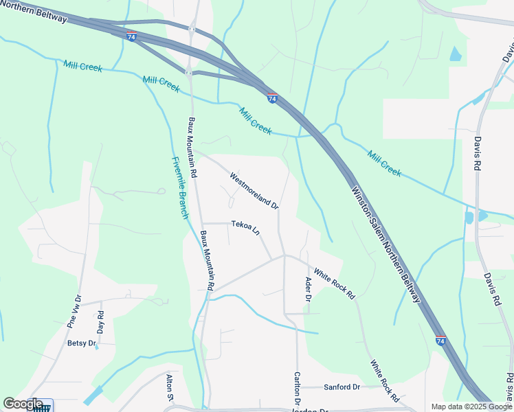 map of restaurants, bars, coffee shops, grocery stores, and more near 4830 Westmoreland Drive in Winston-Salem