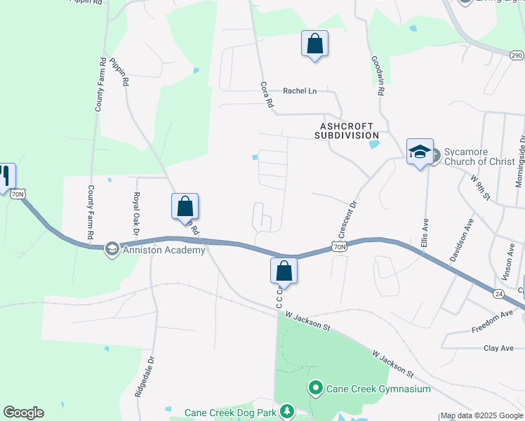 map of restaurants, bars, coffee shops, grocery stores, and more near 10 Broadway Avenue in Cookeville