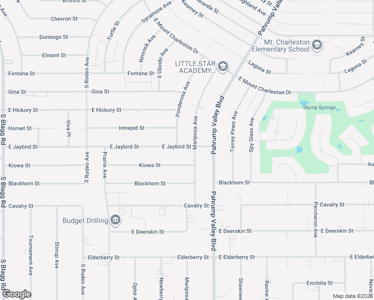 map of restaurants, bars, coffee shops, grocery stores, and more near 921 East Jaybird Street in Pahrump