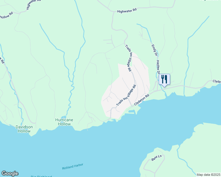 map of restaurants, bars, coffee shops, grocery stores, and more near 106 Highland Ln in Waverly