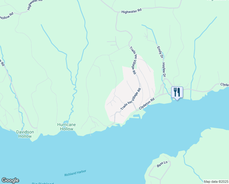 map of restaurants, bars, coffee shops, grocery stores, and more near 106 Highland Lane in Waverly