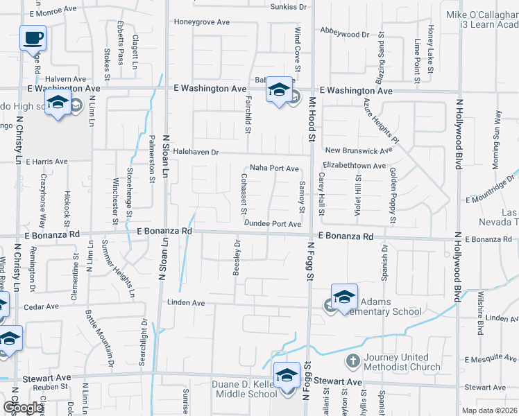 map of restaurants, bars, coffee shops, grocery stores, and more near 6156 Osaka Court in Las Vegas