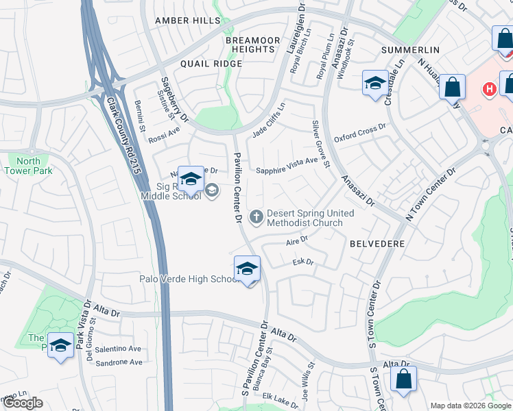 map of restaurants, bars, coffee shops, grocery stores, and more near 10808 Armitage Avenue in Las Vegas