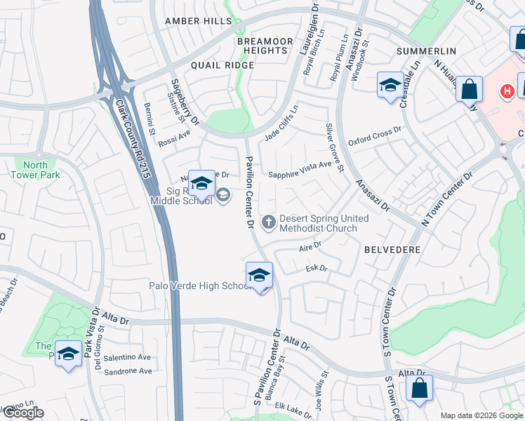 map of restaurants, bars, coffee shops, grocery stores, and more near 212 Silver Castle Street in Las Vegas