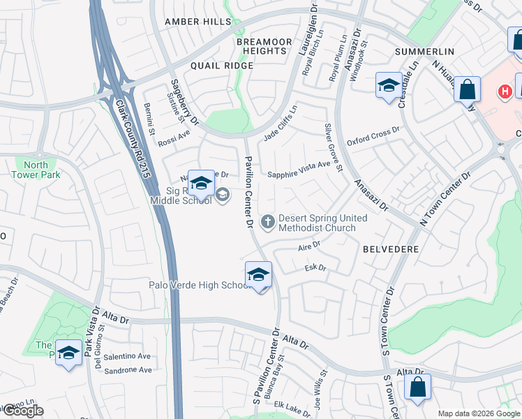 map of restaurants, bars, coffee shops, grocery stores, and more near 212 Silver Castle Street in Las Vegas