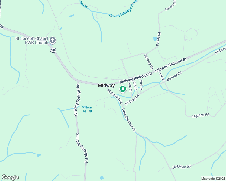 map of restaurants, bars, coffee shops, grocery stores, and more near 160 McDonald Road in Greene
