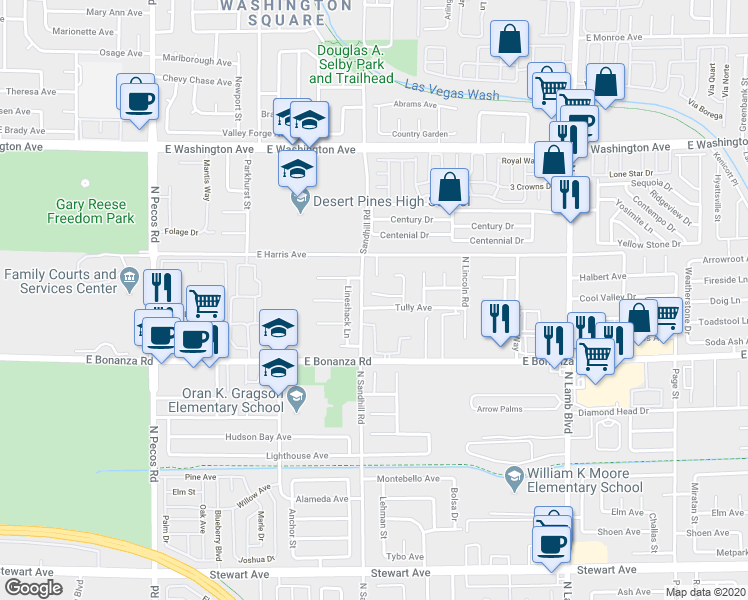 map of restaurants, bars, coffee shops, grocery stores, and more near 4005 Hidden Oasis Court in Las Vegas