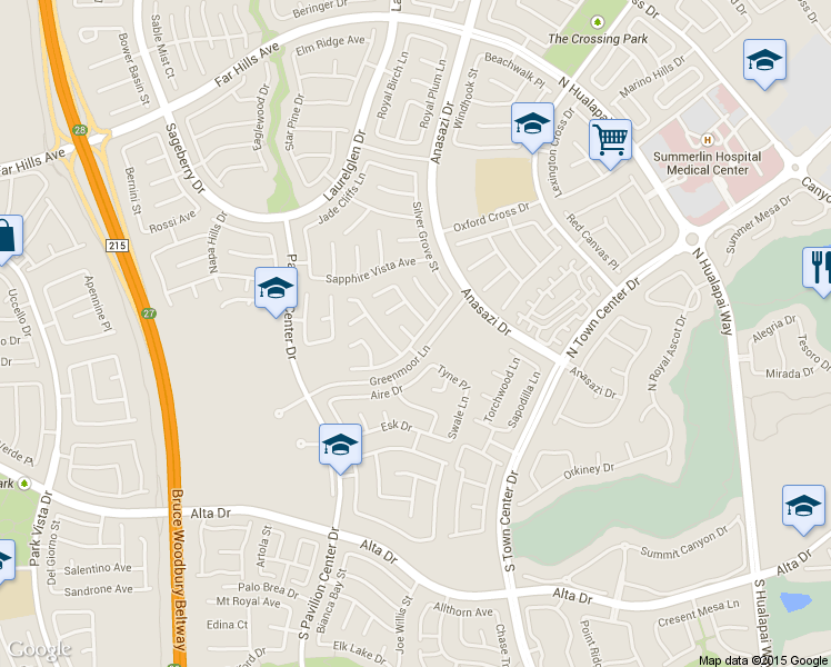map of restaurants, bars, coffee shops, grocery stores, and more near 205 Depaul Court in Las Vegas