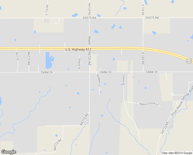 map of restaurants, bars, coffee shops, grocery stores, and more near 5413 Cedar Drive in Colcord