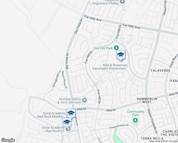 map of restaurants, bars, coffee shops, grocery stores, and more near 313 Elder View Drive in Las Vegas