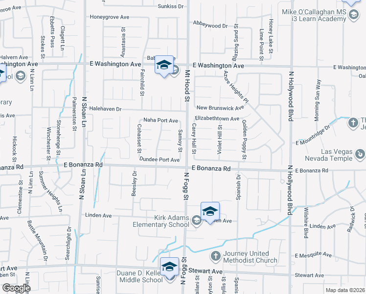 map of restaurants, bars, coffee shops, grocery stores, and more near 878 Samoy Street in Las Vegas