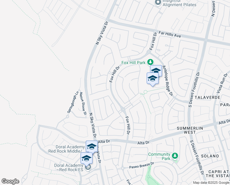 map of restaurants, bars, coffee shops, grocery stores, and more near 313 Elder View Drive in Las Vegas