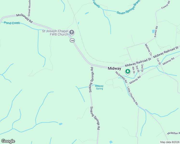 map of restaurants, bars, coffee shops, grocery stores, and more near 2-172 Sinking Springs Road in Greene