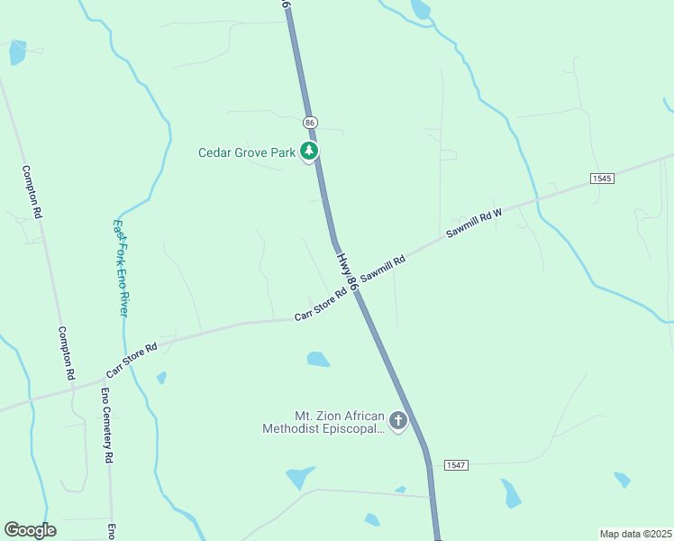 map of restaurants, bars, coffee shops, grocery stores, and more near 5608 North Carolina 86 in Hillsborough