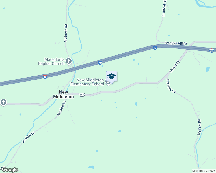 map of restaurants, bars, coffee shops, grocery stores, and more near 402 New Middleton Highway in Gordonsville