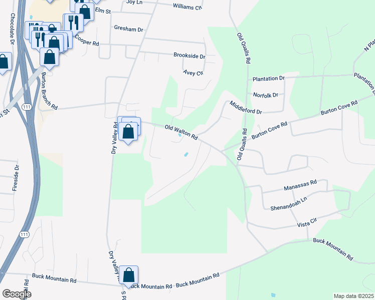 map of restaurants, bars, coffee shops, grocery stores, and more near 2848 Deck Mountain Road in Cookeville