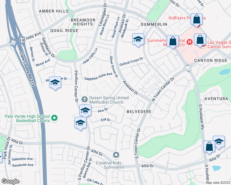 map of restaurants, bars, coffee shops, grocery stores, and more near 10637 Turquoise Valley Drive in Las Vegas