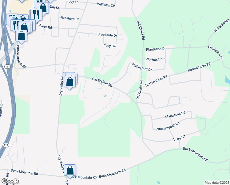 map of restaurants, bars, coffee shops, grocery stores, and more near 2848 Deck Mountain Road in Cookeville