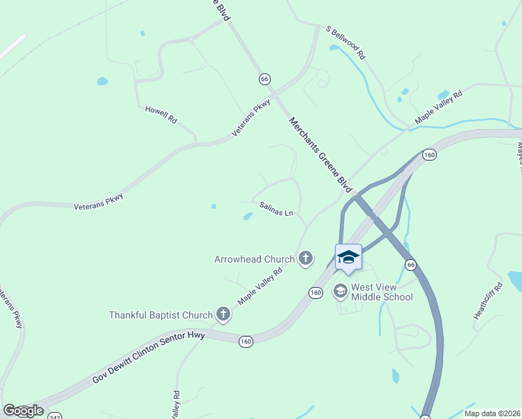 map of restaurants, bars, coffee shops, grocery stores, and more near 800 Salinas Lane in Morristown