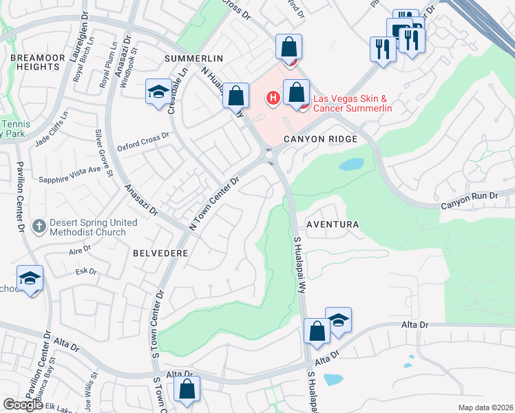 map of restaurants, bars, coffee shops, grocery stores, and more near 301 North Royal Ascot Drive in Las Vegas