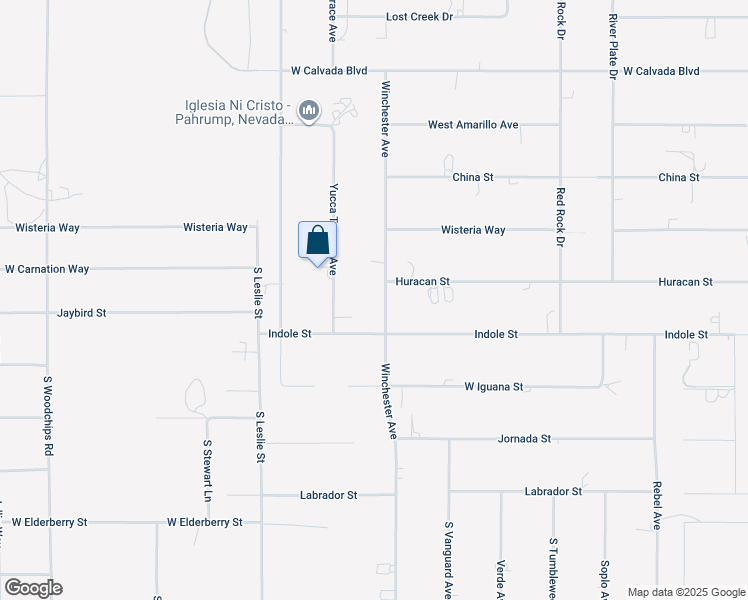map of restaurants, bars, coffee shops, grocery stores, and more near 2950 Winchester Avenue in Pahrump