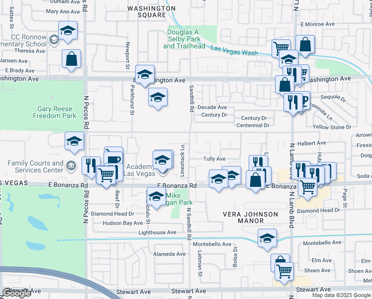 map of restaurants, bars, coffee shops, grocery stores, and more near 4005 Hidden Oasis Court in Las Vegas