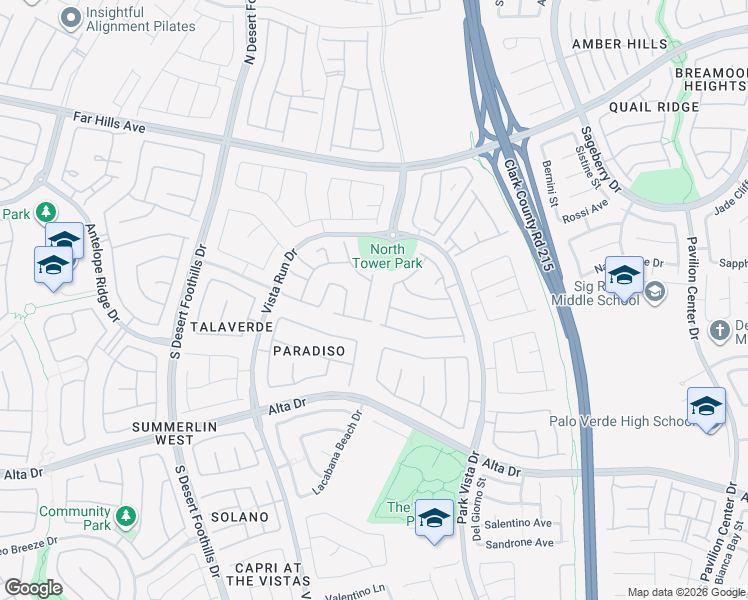 map of restaurants, bars, coffee shops, grocery stores, and more near 212 Villa Borghese Street in Las Vegas
