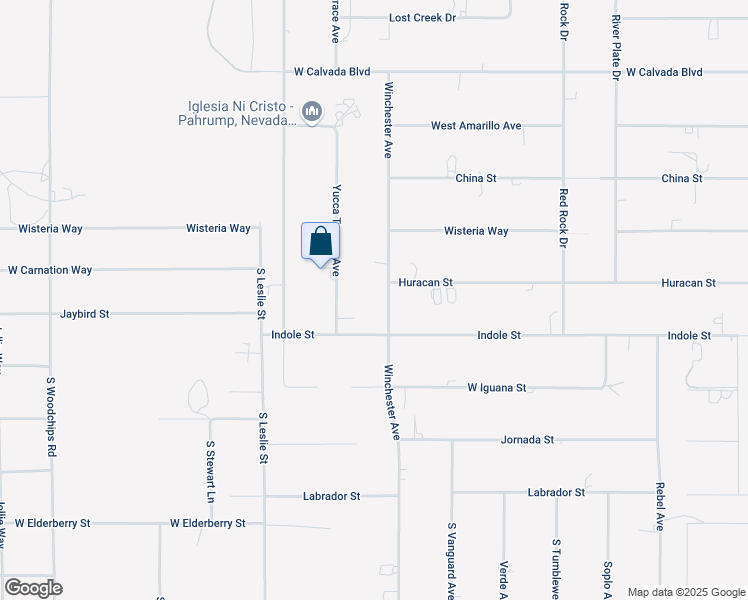 map of restaurants, bars, coffee shops, grocery stores, and more near 2950 Winchester Avenue in Pahrump