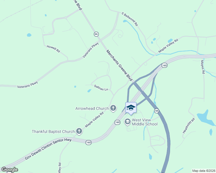 map of restaurants, bars, coffee shops, grocery stores, and more near 800-880 Salinas Lane in Morristown