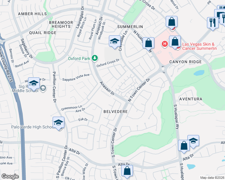 map of restaurants, bars, coffee shops, grocery stores, and more near 10524 Narra Place in Las Vegas