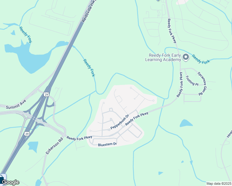 map of restaurants, bars, coffee shops, grocery stores, and more near 6220 Elderbush Drive in Greensboro