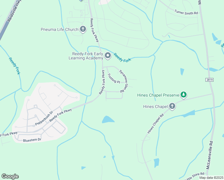 map of restaurants, bars, coffee shops, grocery stores, and more near 5609 Sycamore Glen Road in Greensboro