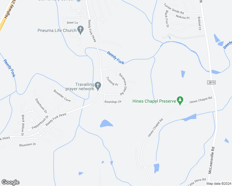 map of restaurants, bars, coffee shops, grocery stores, and more near 5617 Sycamore Glen Road in Greensboro