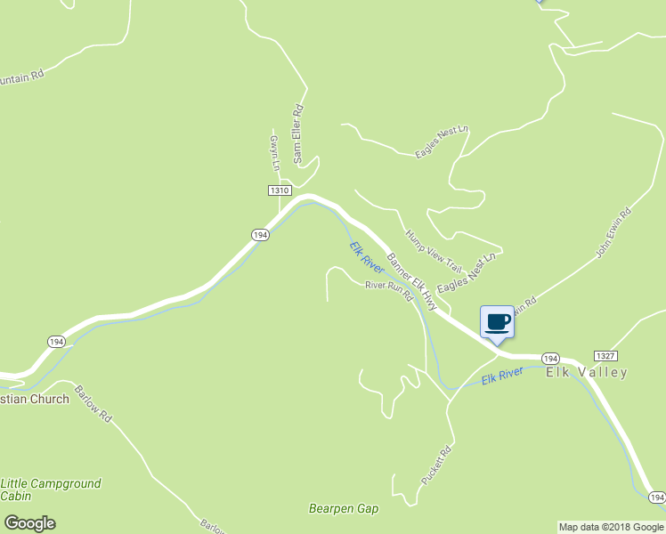 map of restaurants, bars, coffee shops, grocery stores, and more near 258 River Run Road in Banner Elk